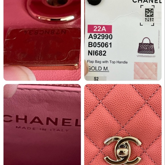 NEW CHANEL 22A Pink Caviar Small/ Old Mini Coco Handle Flap w/ receipt - Picture 15 of 15
